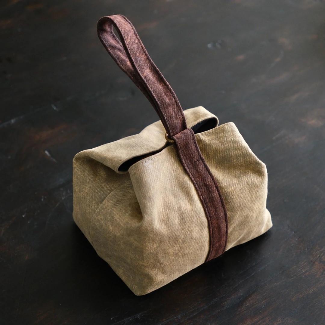 【云长】抄雪花帆布包一壶四杯 黄色 SQC0002