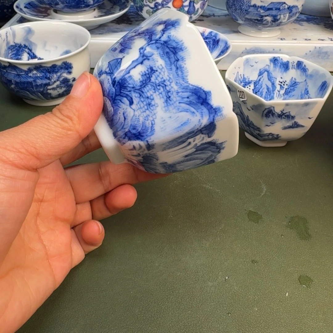 瓷景德镇纯手绘茶具圆圆286