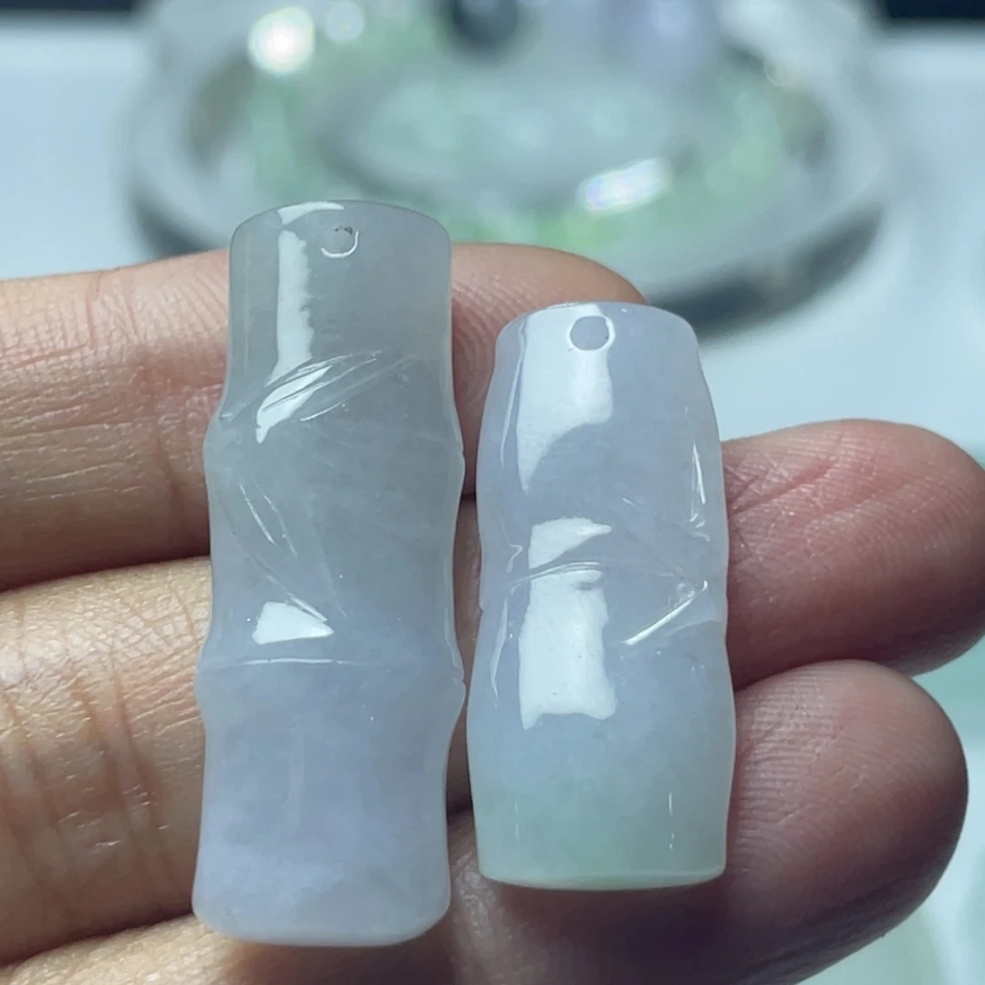 翡翠未镶嵌颈饰竹子