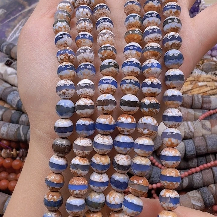 水晶珠宝半成品未镶嵌卡8蓝一线玛恼一条