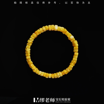 【缪老师严选】SJ6210 蜜蜡方糖单圈手链 多样性发其一