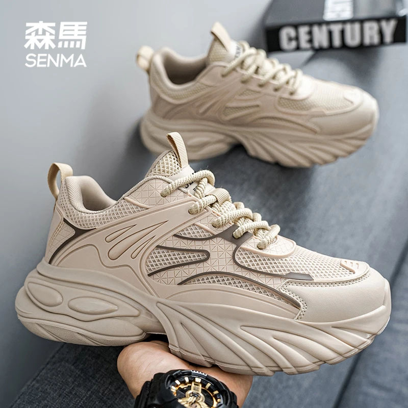 森马冬季老爹鞋男款休闲透气百搭跑步运动鞋增高干净感痞帅男鞋子