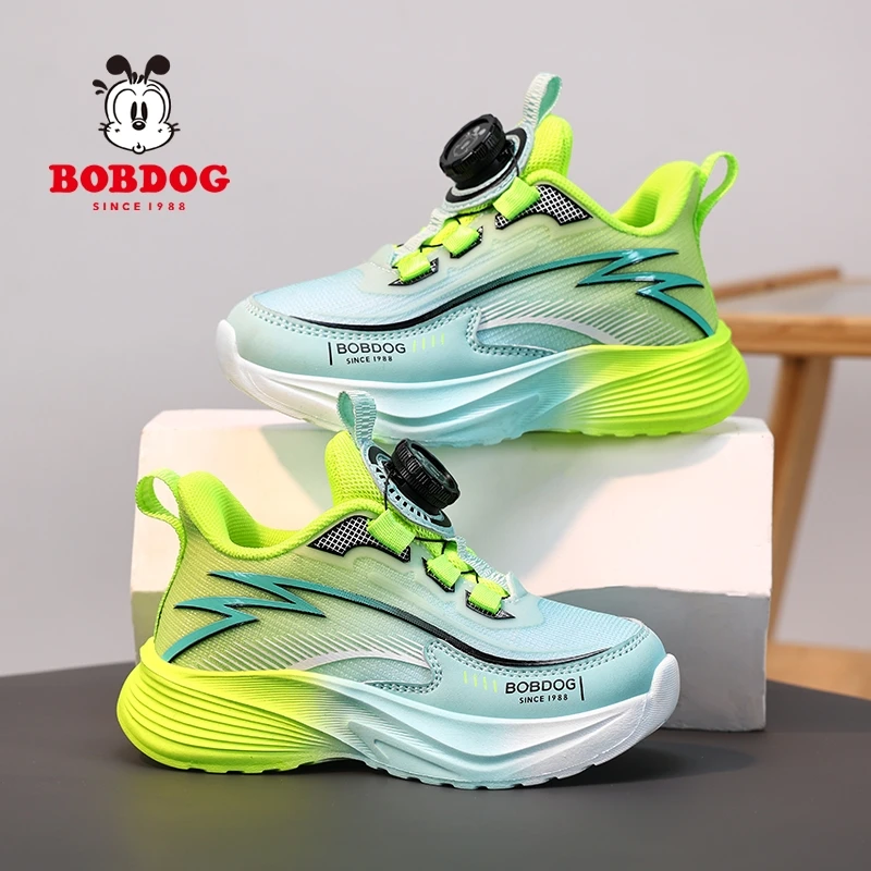 巴布豆童鞋男童运动鞋儿童春秋新款透气网面超轻高弹中大童跑步鞋