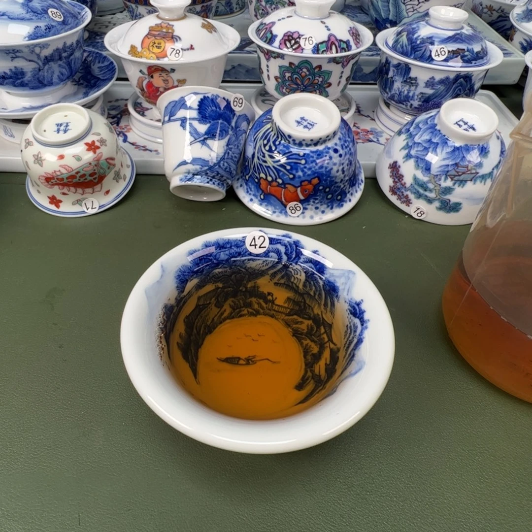 陶瓷景德镇纯手工纯手绘茶具木木42