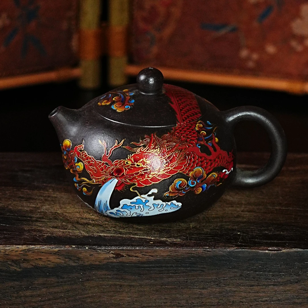 【0231西施】宜兴原矿紫砂全手工水龙王西施茶具紫砂壶茶器