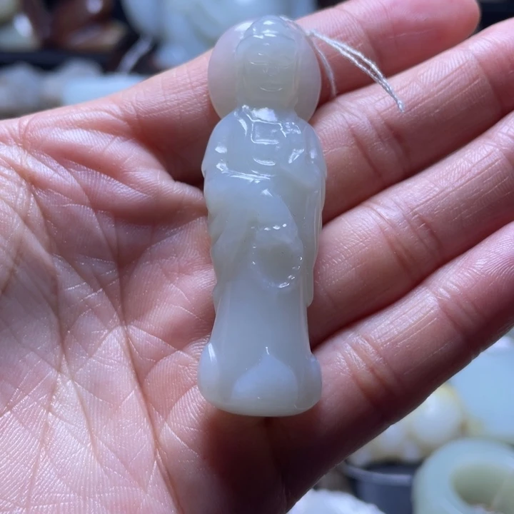 和田玉未镶嵌吊坠(不含链)