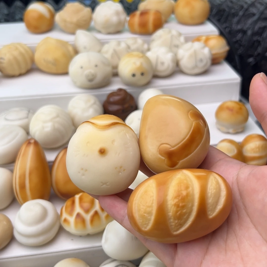 狮***宝把件菩提根/象牙果定制大面包猫饼丁补邮费