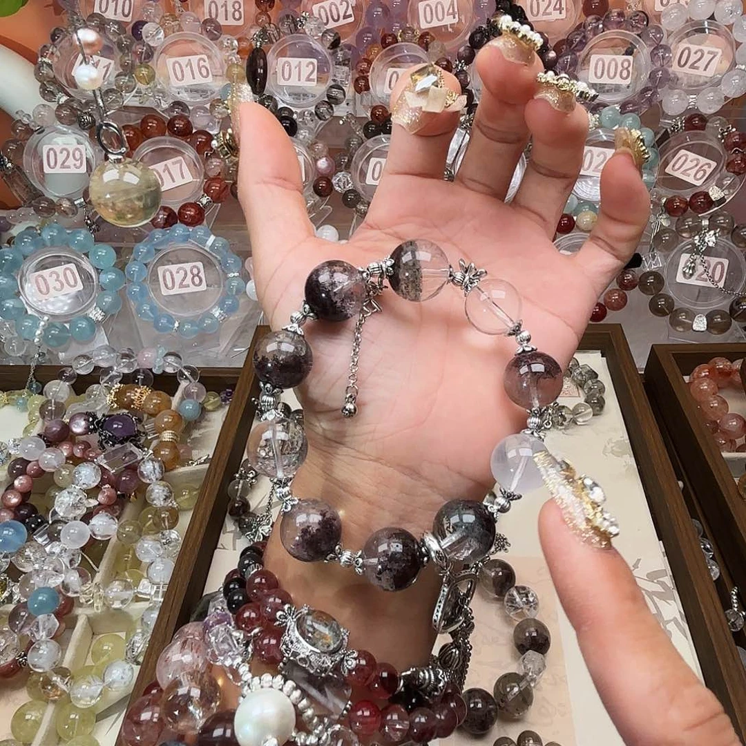 发***子手链水晶银S925镶嵌