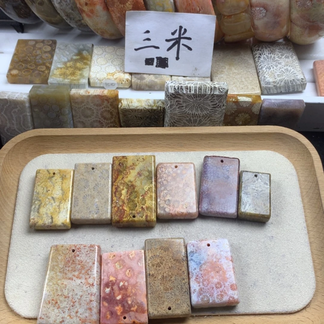 一***儿硅化珊瑚（珊瑚玉）未镶嵌颈饰