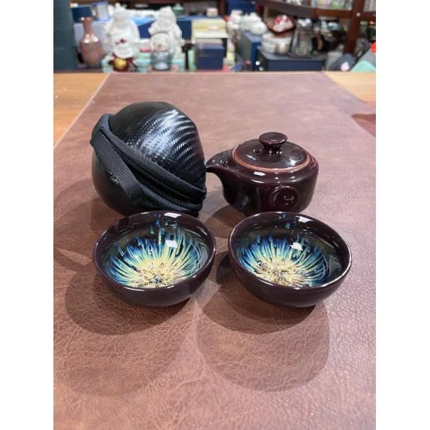 532陶瓷一壶二杯旅行茶具