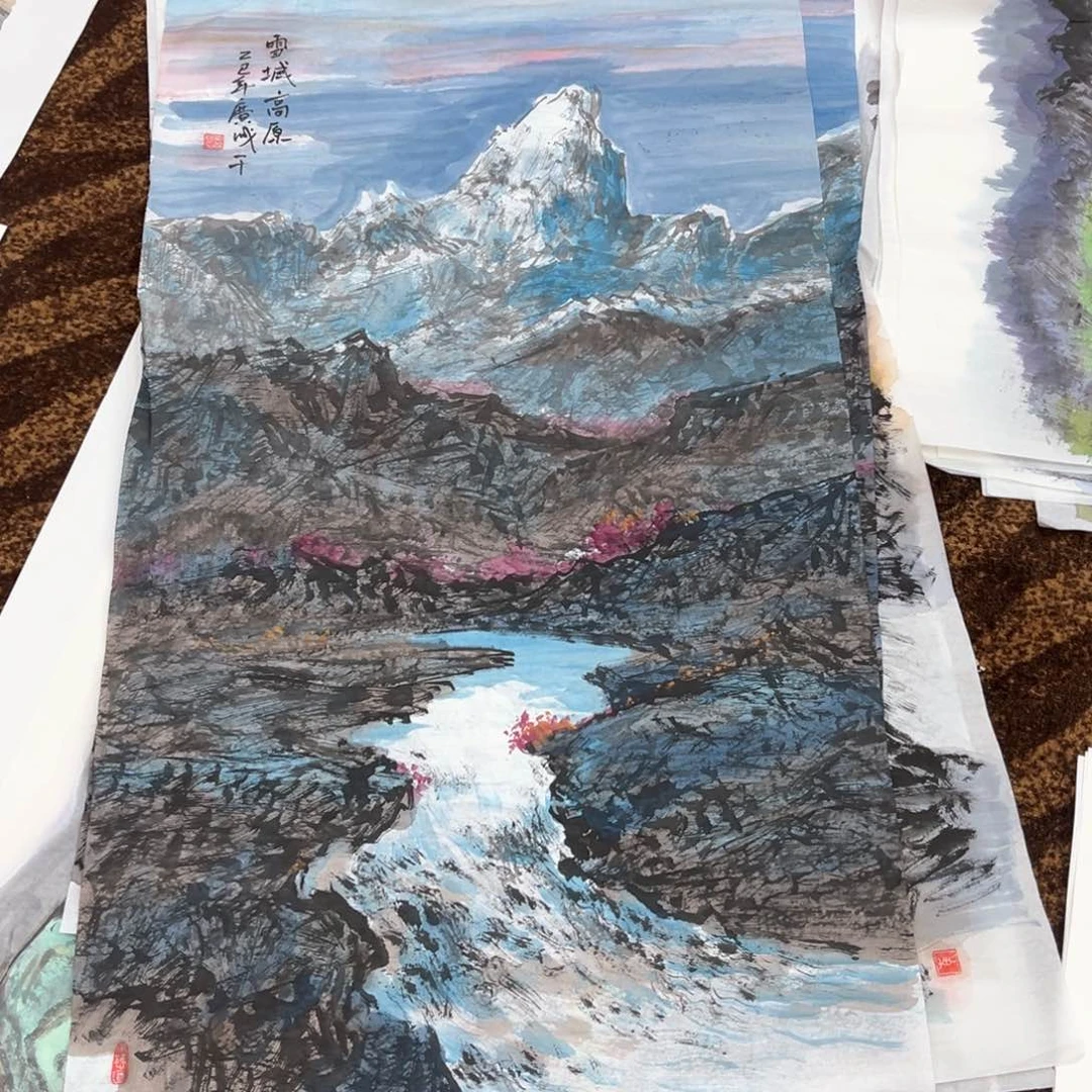 国画崔广成老师四尺绘画