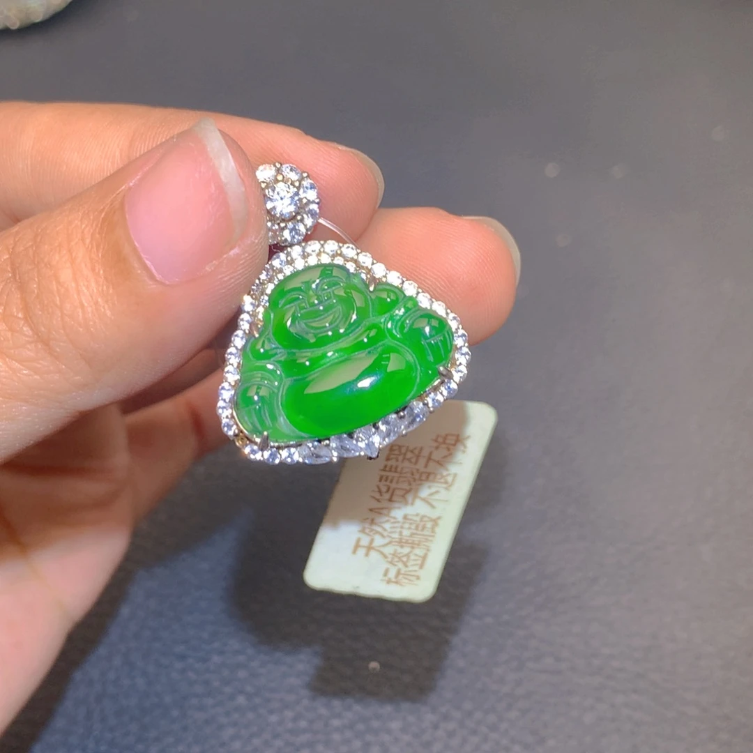 翡翠银S925镶嵌颈饰