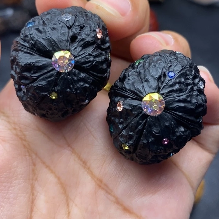 把件文玩核桃37尺蛇皮元宝