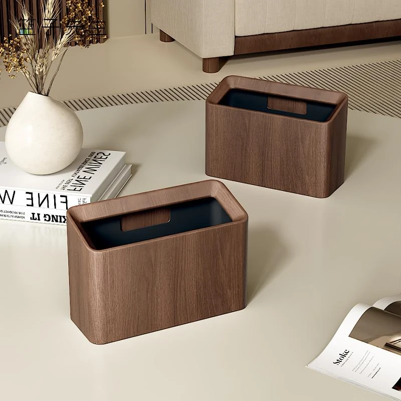 桌面垃圾桶家用客厅台面垃圾盒办公室窄款小垃圾桶桌上高颜值纸篓