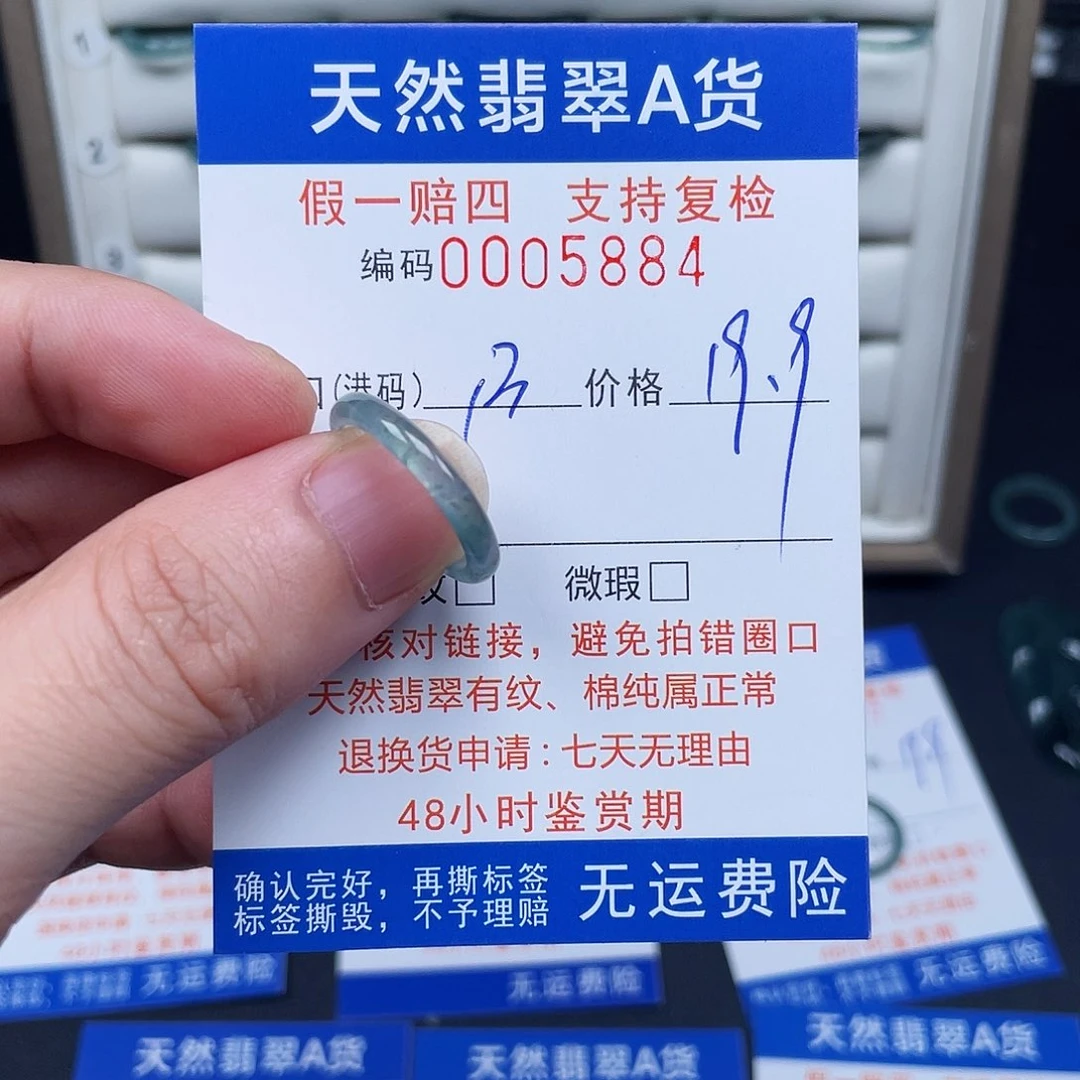 未镶嵌戒指翡翠5884