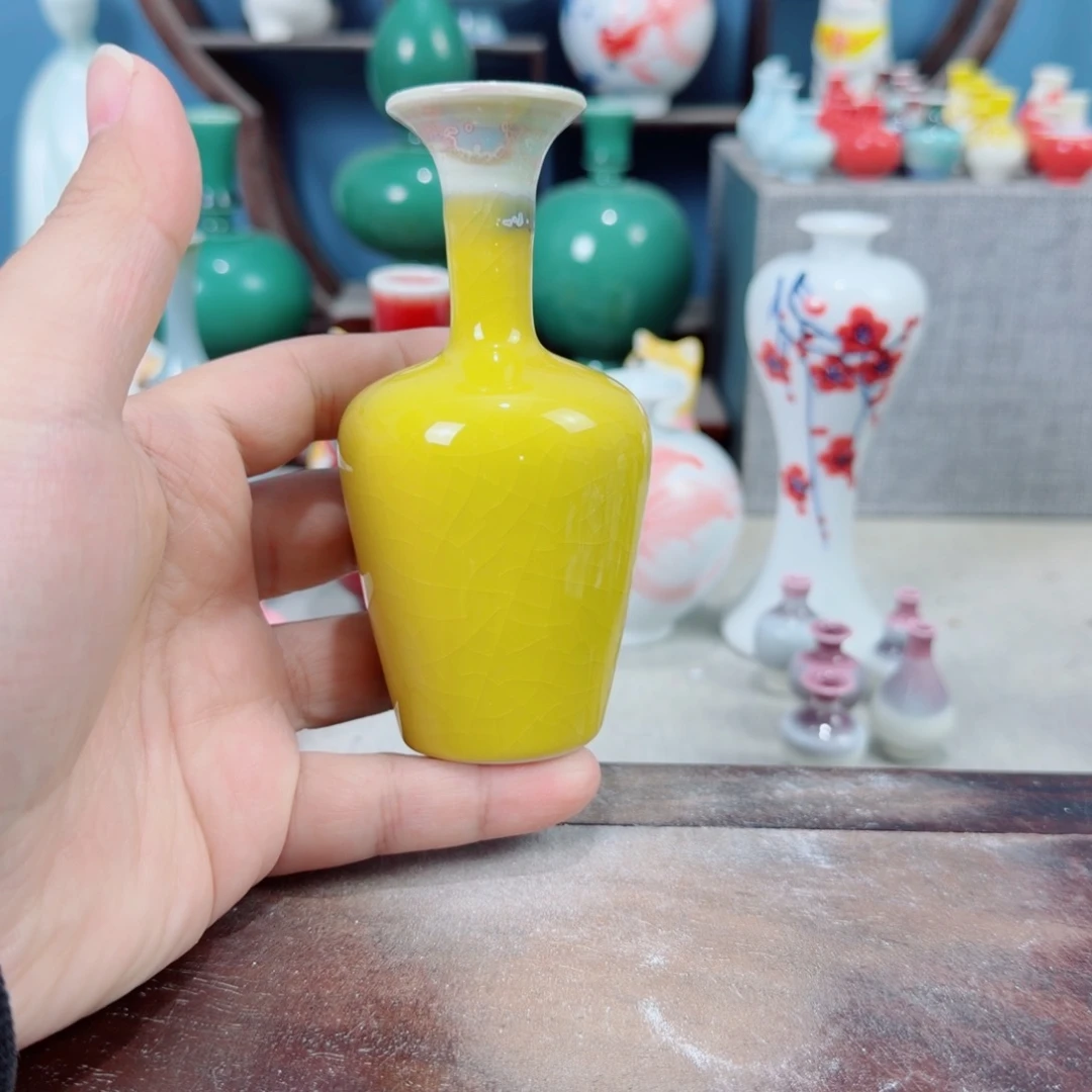 陶瓷手工小花器摆件