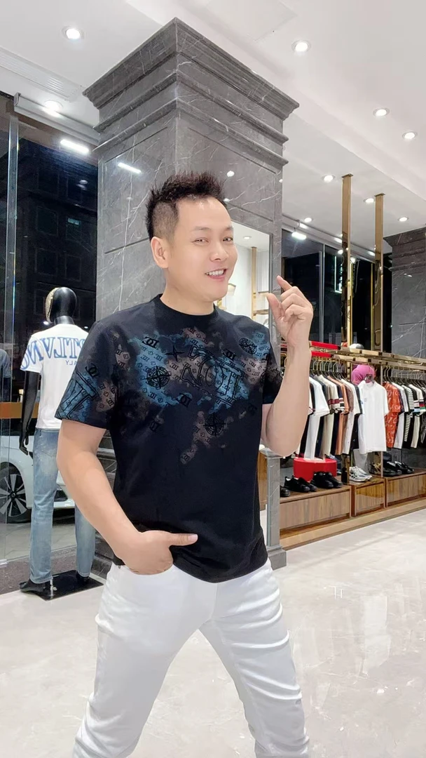 518夏季新款男士时尚欧货丝光液氨棉T恤