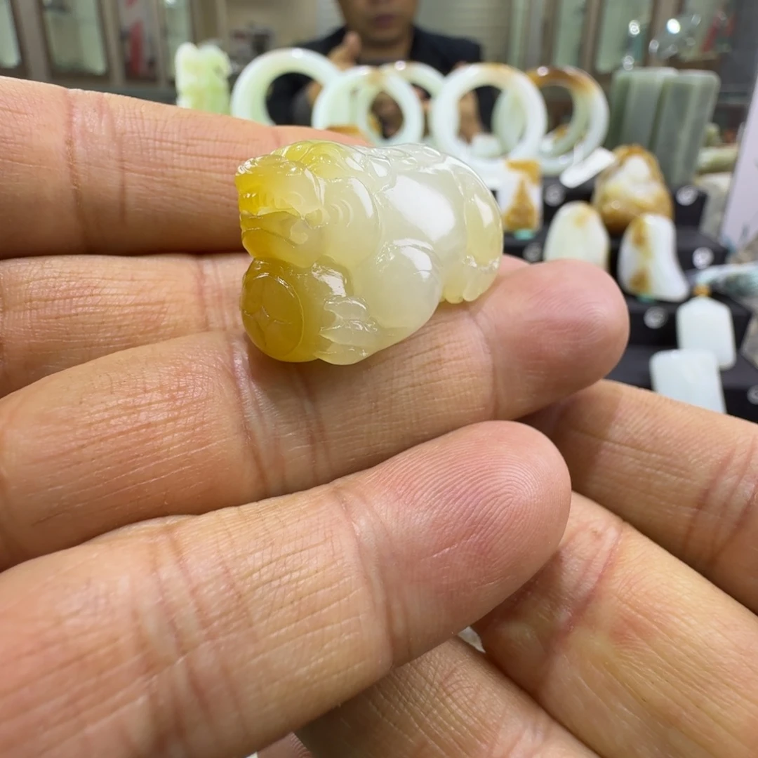 和田玉未镶嵌吊坠(赠链)小貔貅