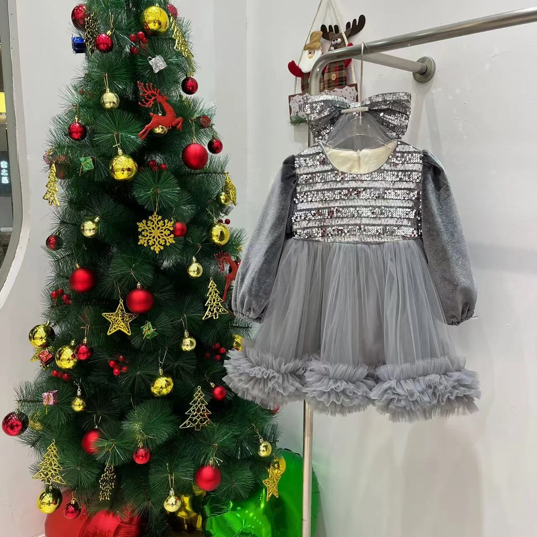 TX-6077- 儿童韩系百搭重工亮闪送发箍突突纱裙（冬款）