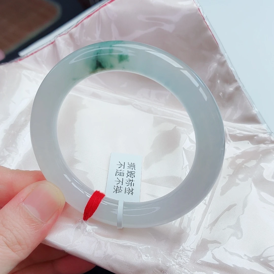 翡翠未镶嵌手镯6号-54圈口