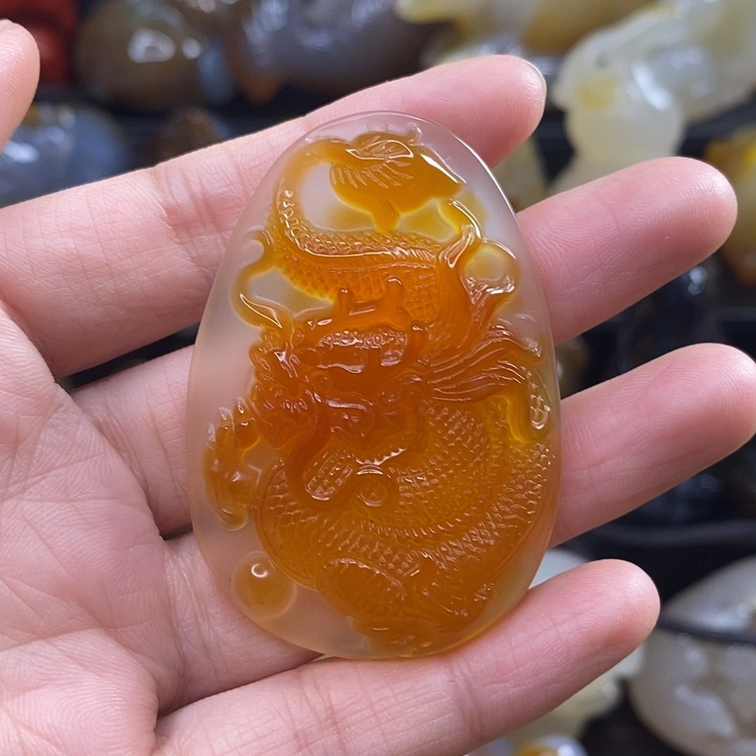 玛瑙/玉髓未镶嵌吊坠