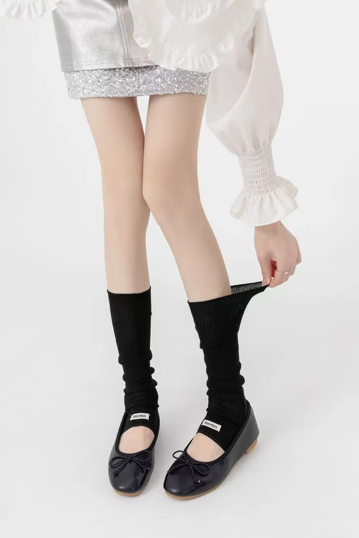 袜子简约风中筒袜时尚堆堆袜踩脚袜袜套女