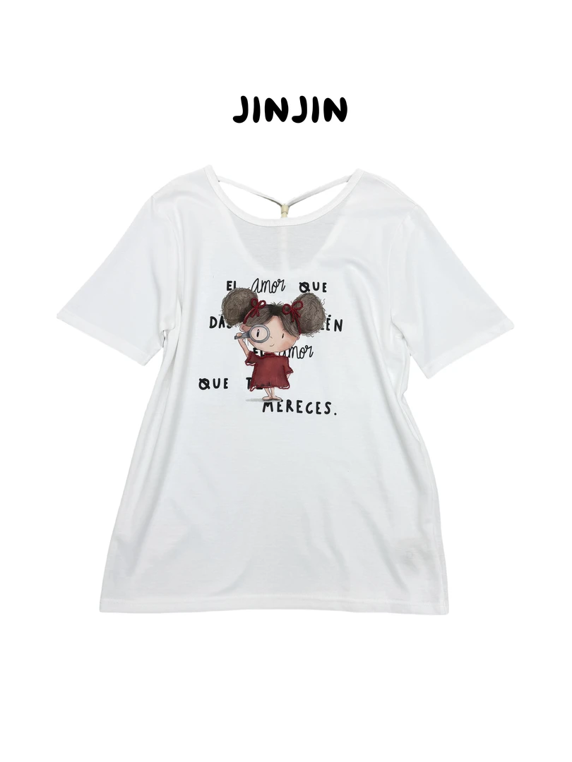 【JINJIN】2025夏季新款小众设计短袖T恤（8200）NO退NO换