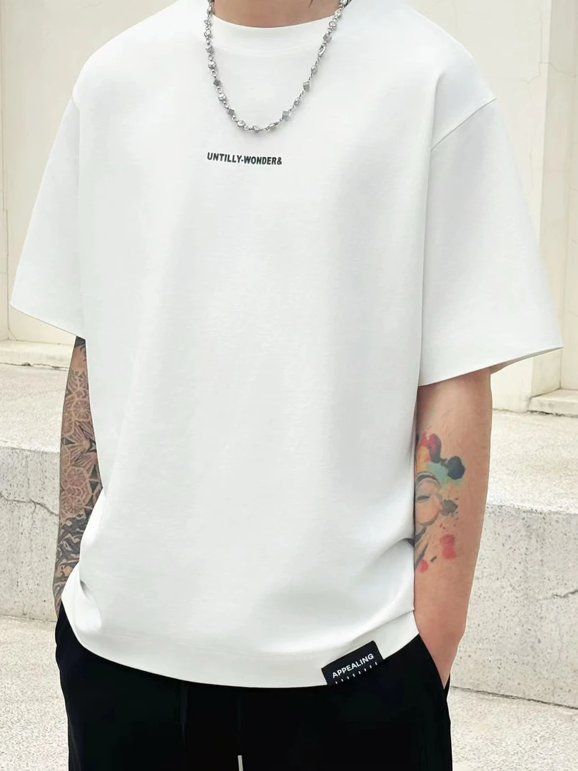 印花青春活力短袖圆领速干运动休闲百搭T恤修身男款夏季半袖