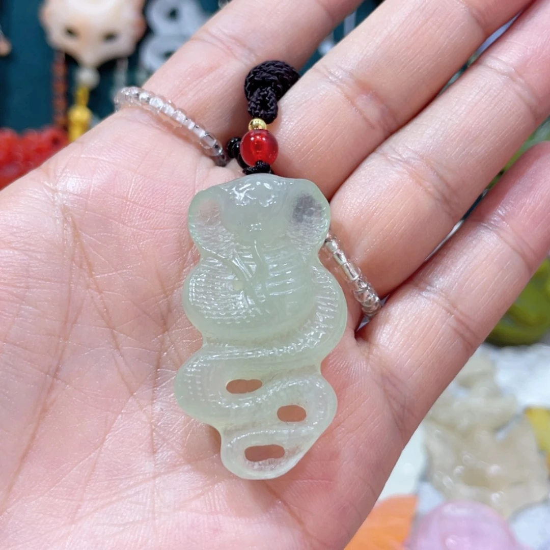 【闪购商品】未镶嵌岫玉颈饰34项链