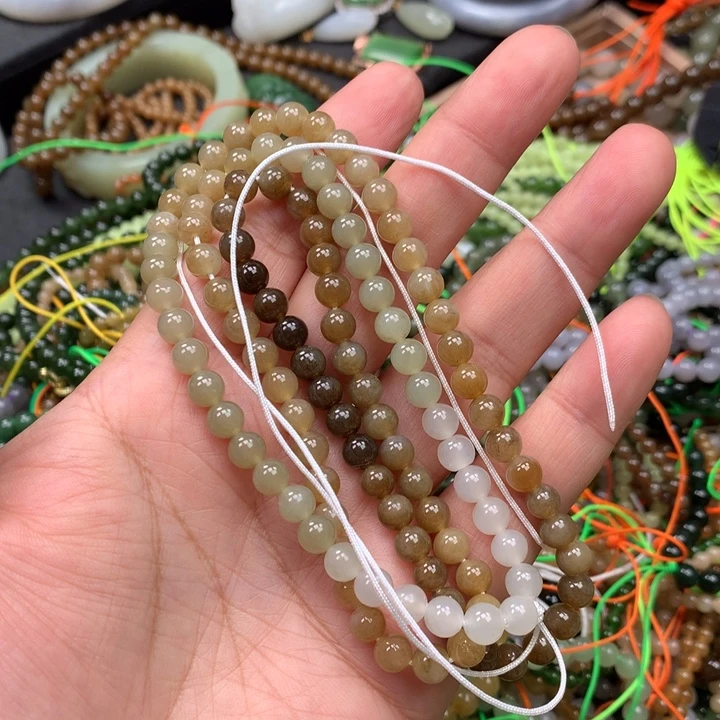 和田玉未镶嵌手链86