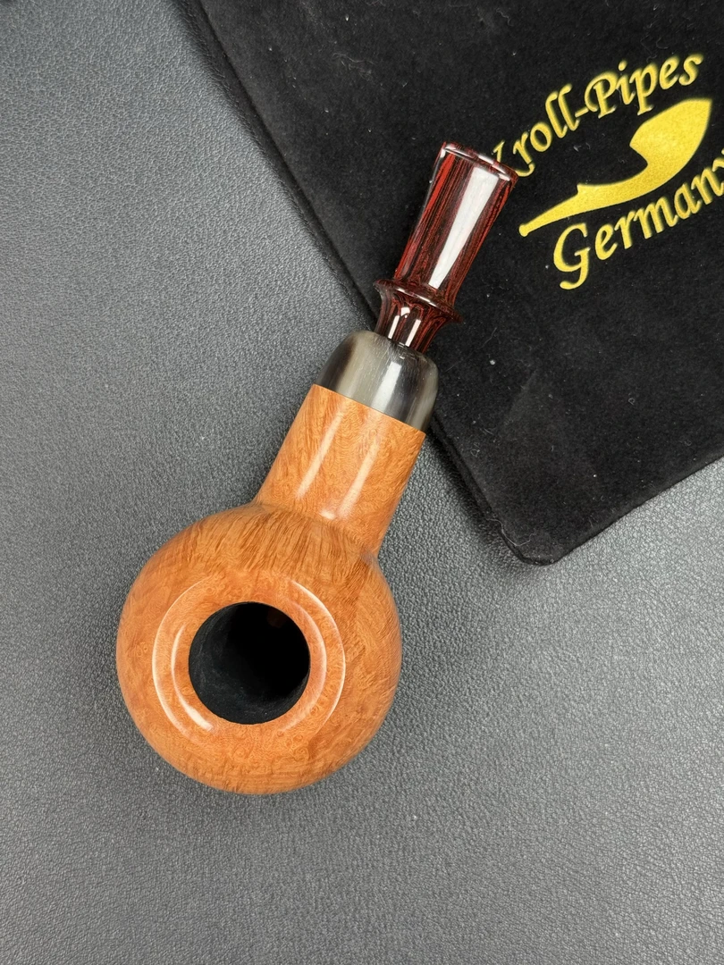 德国Kroll克罗大师斗番茄斗型石楠木手工烟斗内径20斗深32长128