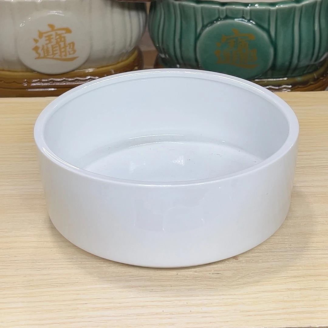 陶瓷绿植多肉微瑕花盆口径17*7无孔