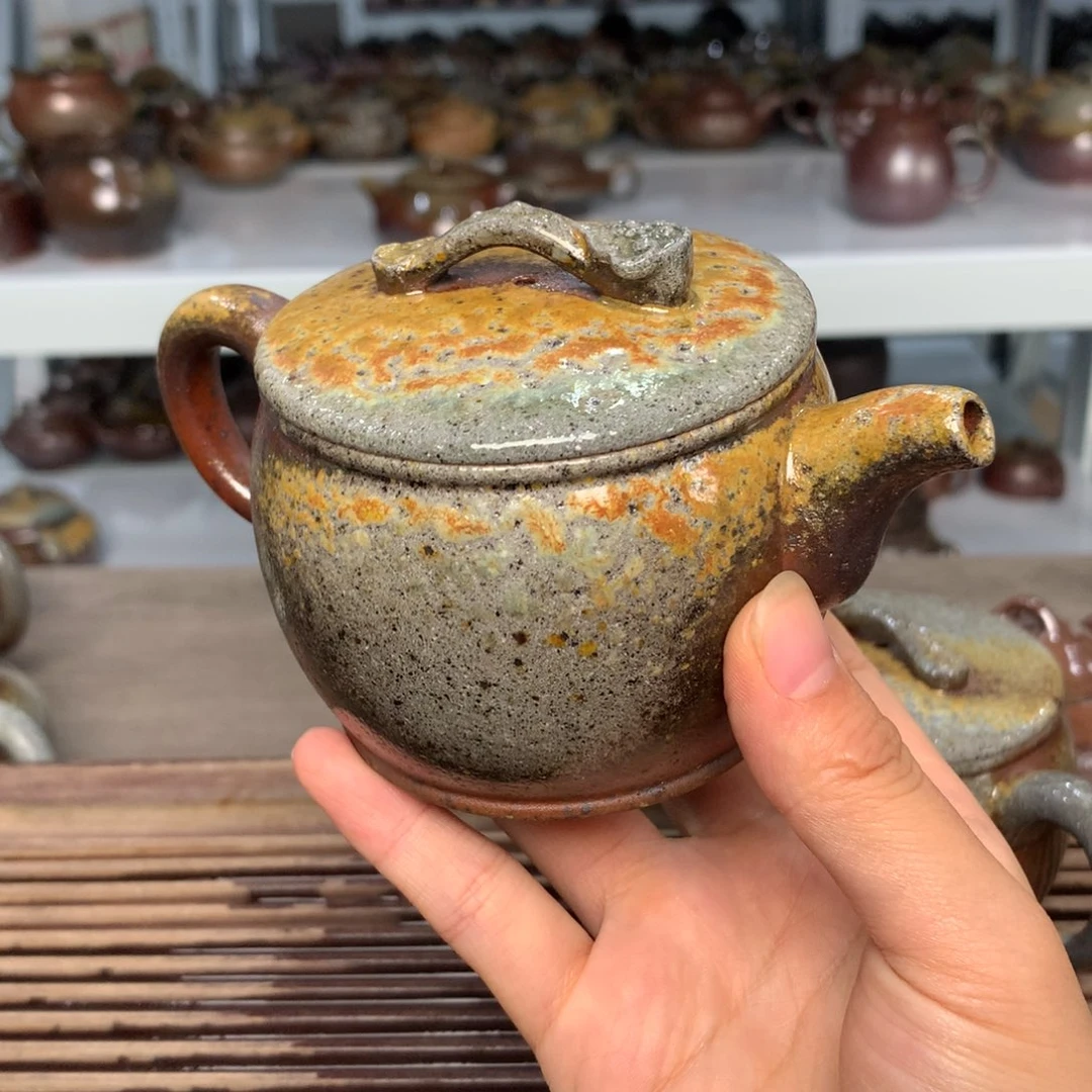 佛***来茶壶紫砂纯自然柴烧