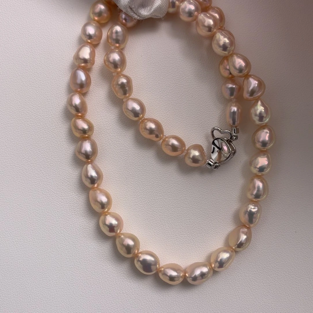 颈饰银S925镶嵌淡水珍珠7-8