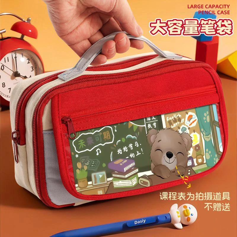 笔袋2025年新款日系高颜值小众复古色文具袋中小学生铅笔盒文具盒