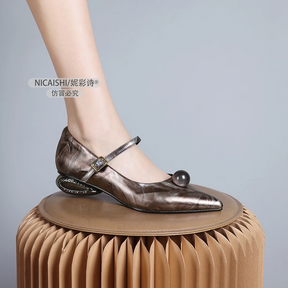 2025新款法式低跟单鞋温柔时尚晚晚鞋尖头软底舒适百搭女瓢鞋1258