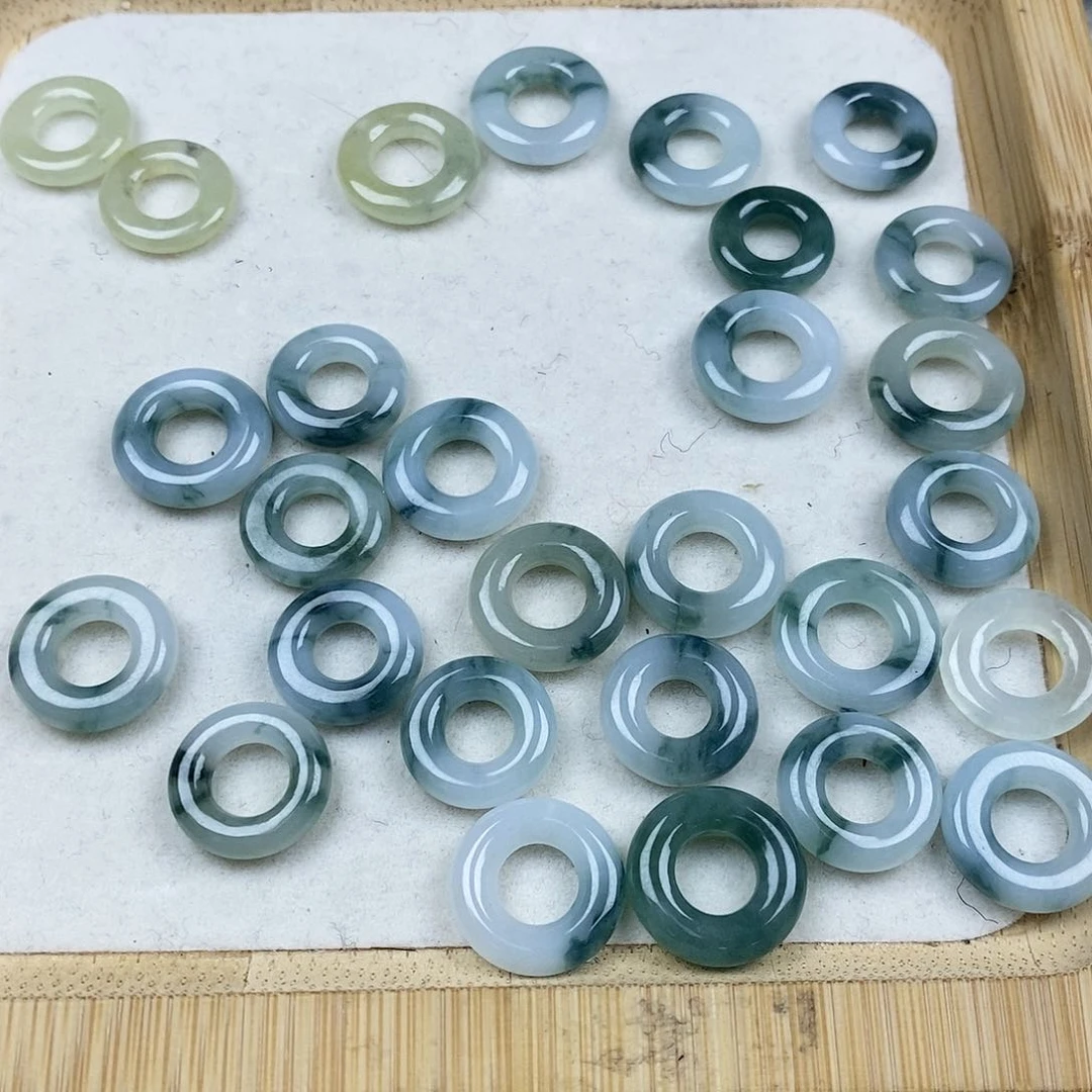 翡翠戒指未镶嵌飘花甜甜圈88一个