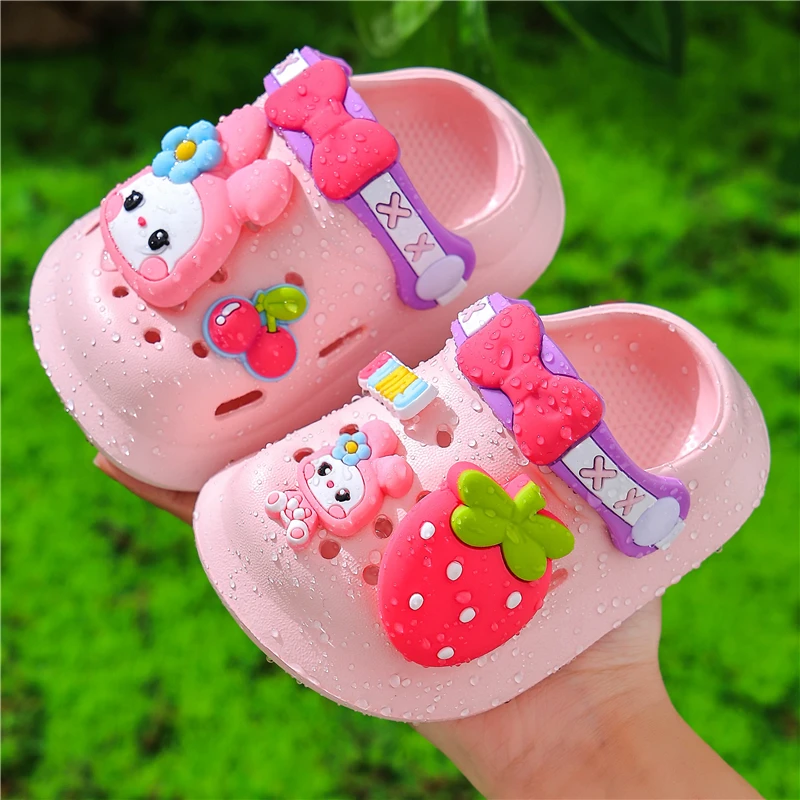 女童凉拖鞋夏季宝宝小公主居家软底防滑包头外穿小女孩儿童洞洞鞋