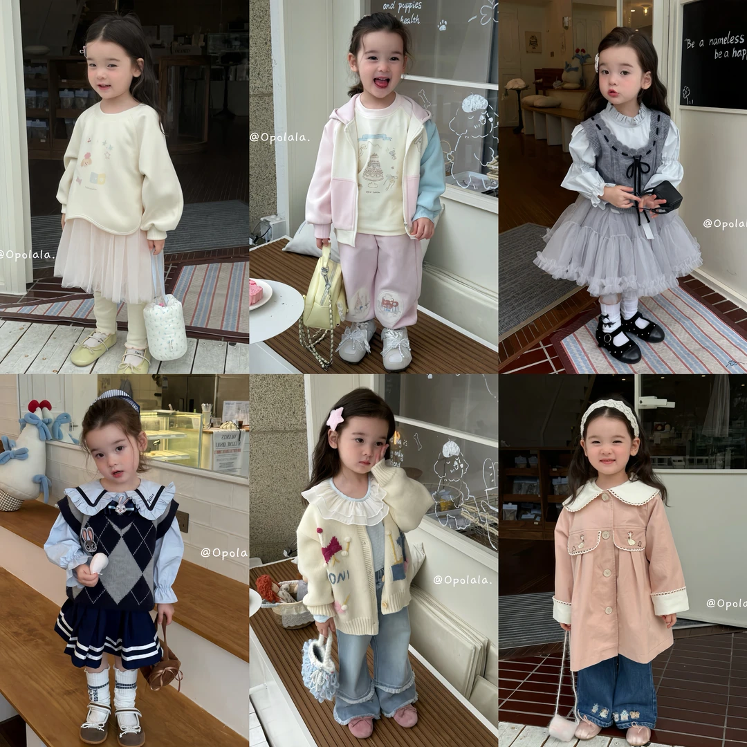 【251-300】opolala2025年秋季新款女童上衣裤子裙子套装