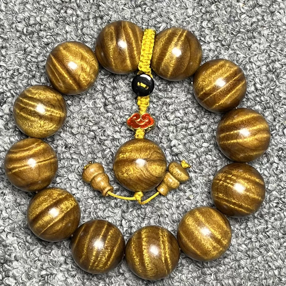 金丝楠枯木老料2.0闪电水波手串