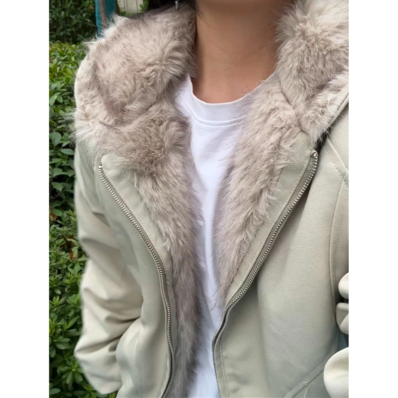 美式重磅大帽子毛领夹克棉服男款冬季潮牌立体解构连帽座山雕外套