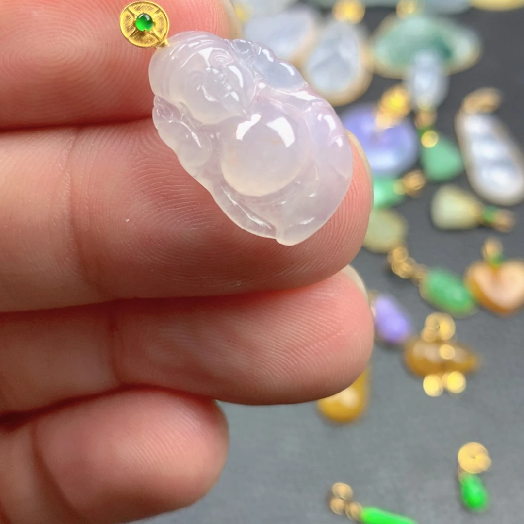 【闪购商品】颈饰18K金镶嵌翡翠翡翠