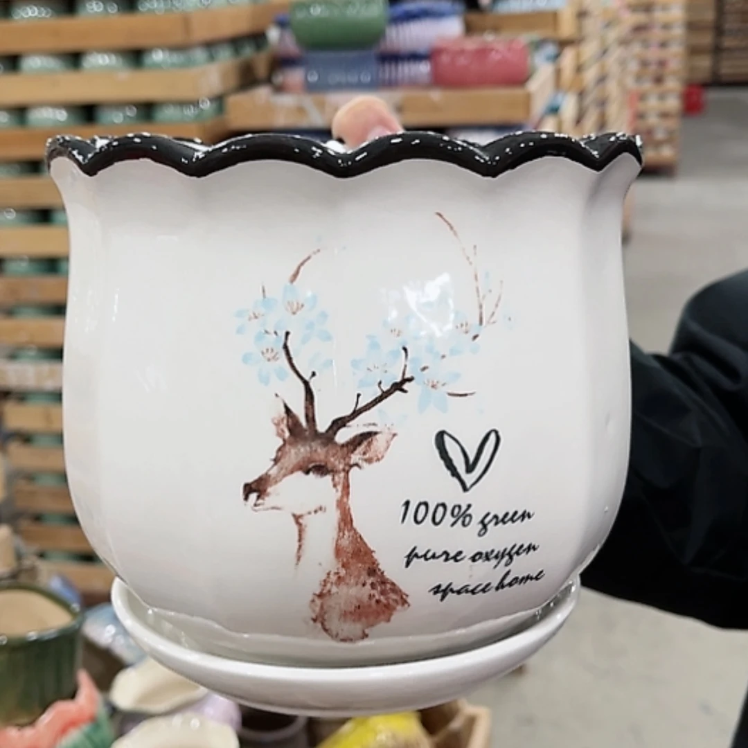 【闪购商品】陶瓷花盆