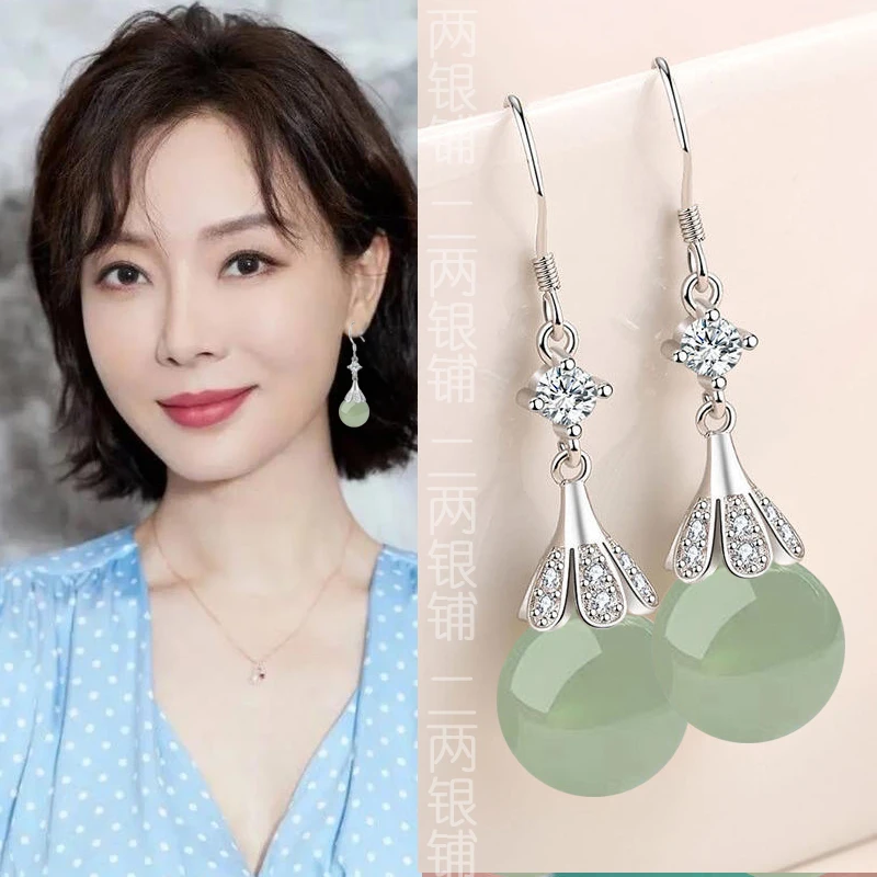 热卖 s999银纯银钩耳钩女中国风古风旗袍耳坠时尚耳饰