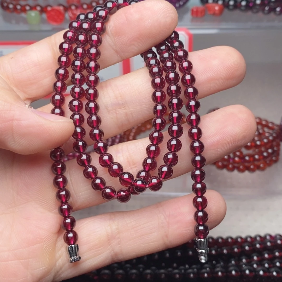 手链石榴石未镶嵌卡4.9全净体毕业级项链枚紫