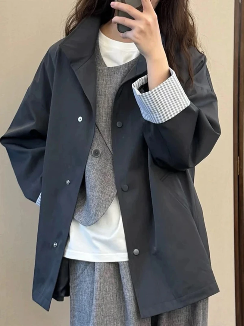 爆款风衣外套女2025秋季新款巨好看的中长款正流行韩版薄款小个子