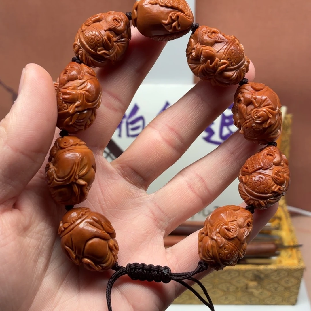 橄榄核手串大官帽财神