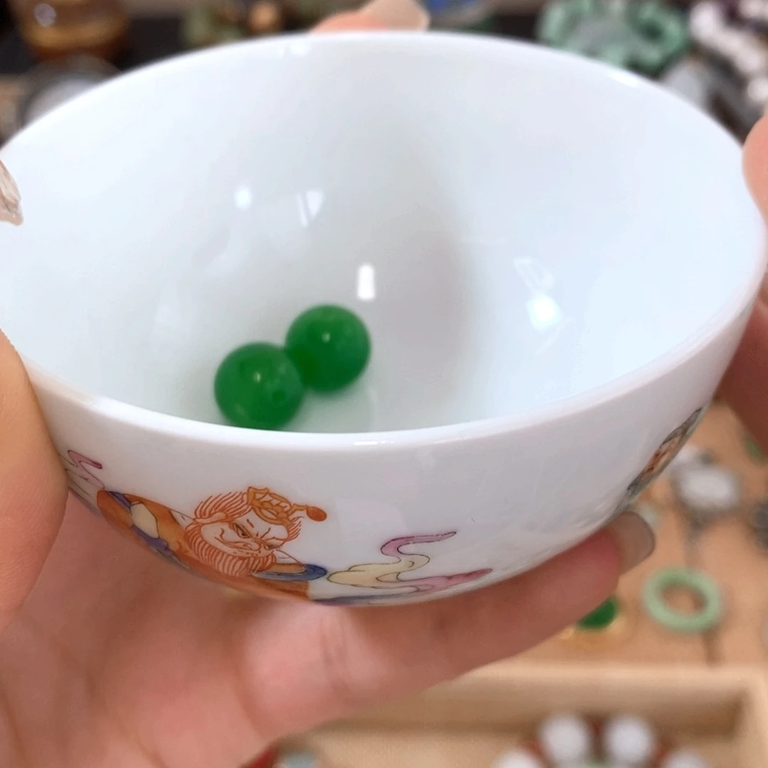 行***君杯瓷器摆件漂亮漂亮