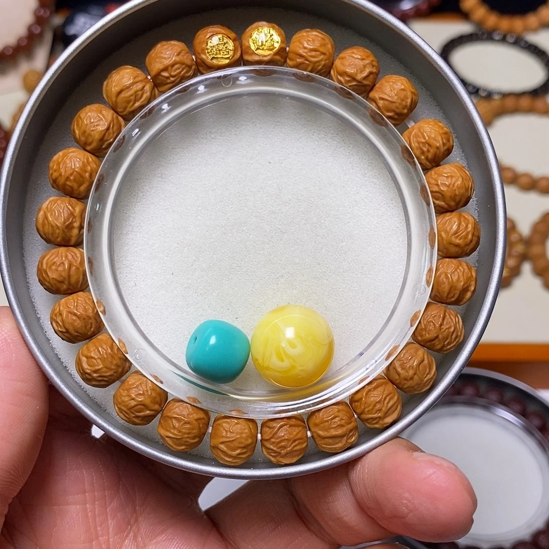 猴头核桃手串双标毒液尺寸10左右+配饰