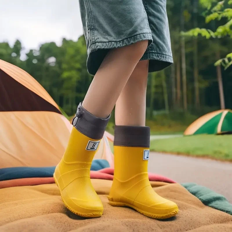 亲子儿童雨鞋户外登山钓鱼旅行轻量化便携式时尚百搭防护四季雨鞋